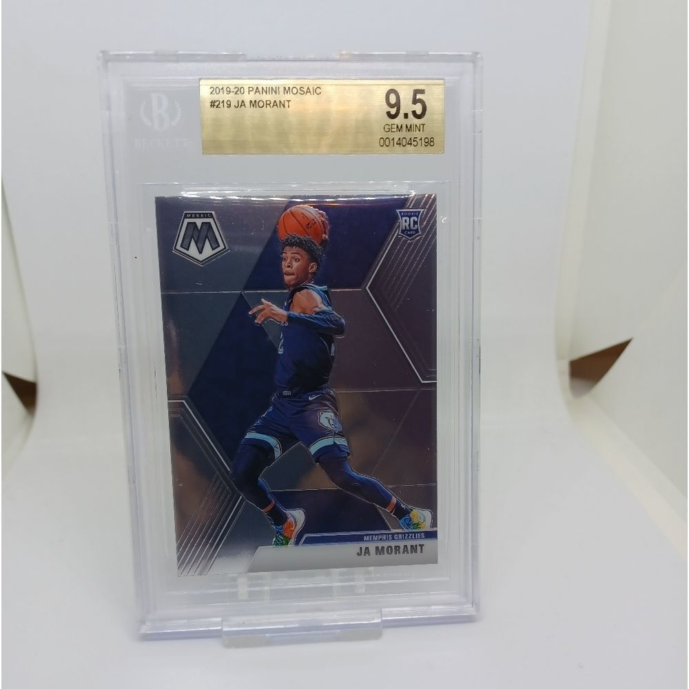 Ja Morant 2019 Panini Mosaic #219 Throwing SP Rookie BGS 9.5 Variation Grizzlies